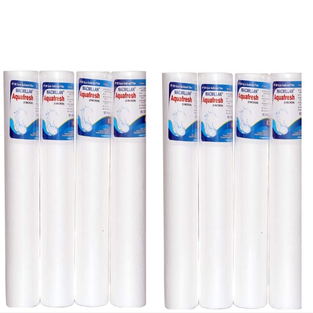 MACMILLAN AQUAFRESH PP Spun Filter for Ro Purifiers - 8 Pieces