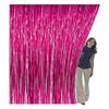 Satya Vipal Metallic Pink Foil Curtain Fringe Plastic Party Decoration Door Curtains Set of 3 (3 x 6 ft) view 1