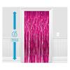 Satya Vipal Metallic Pink Foil Curtain Fringe Plastic Party Decoration Door Curtains Set of 3 (3 x 6 ft) view 3