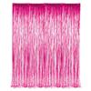 Satya Vipal Metallic Pink Foil Curtain Fringe Plastic Party Decoration Door Curtains Set of 3 (3 x 6 ft) view 4
