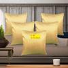 Fab Nation Pack of 5, Cream, Beige Cushion Covers | 41x41 cms, Dupioni Silk, Interlocked, Zipper Back view 1
