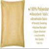Fab Nation Pack of 5, Cream, Beige Cushion Covers | 41x41 cms, Dupioni Silk, Interlocked, Zipper Back view 4