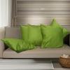 Fab Nation Set of 5 Cushion Covers, Dupion Silk or Art Silk, Plain, Light Green | 16x16, Unique Design, Zipper Back view 1