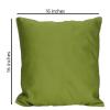 Fab Nation Set of 5 Cushion Covers, Dupion Silk or Art Silk, Plain, Light Green | 16x16, Unique Design, Zipper Back view 2