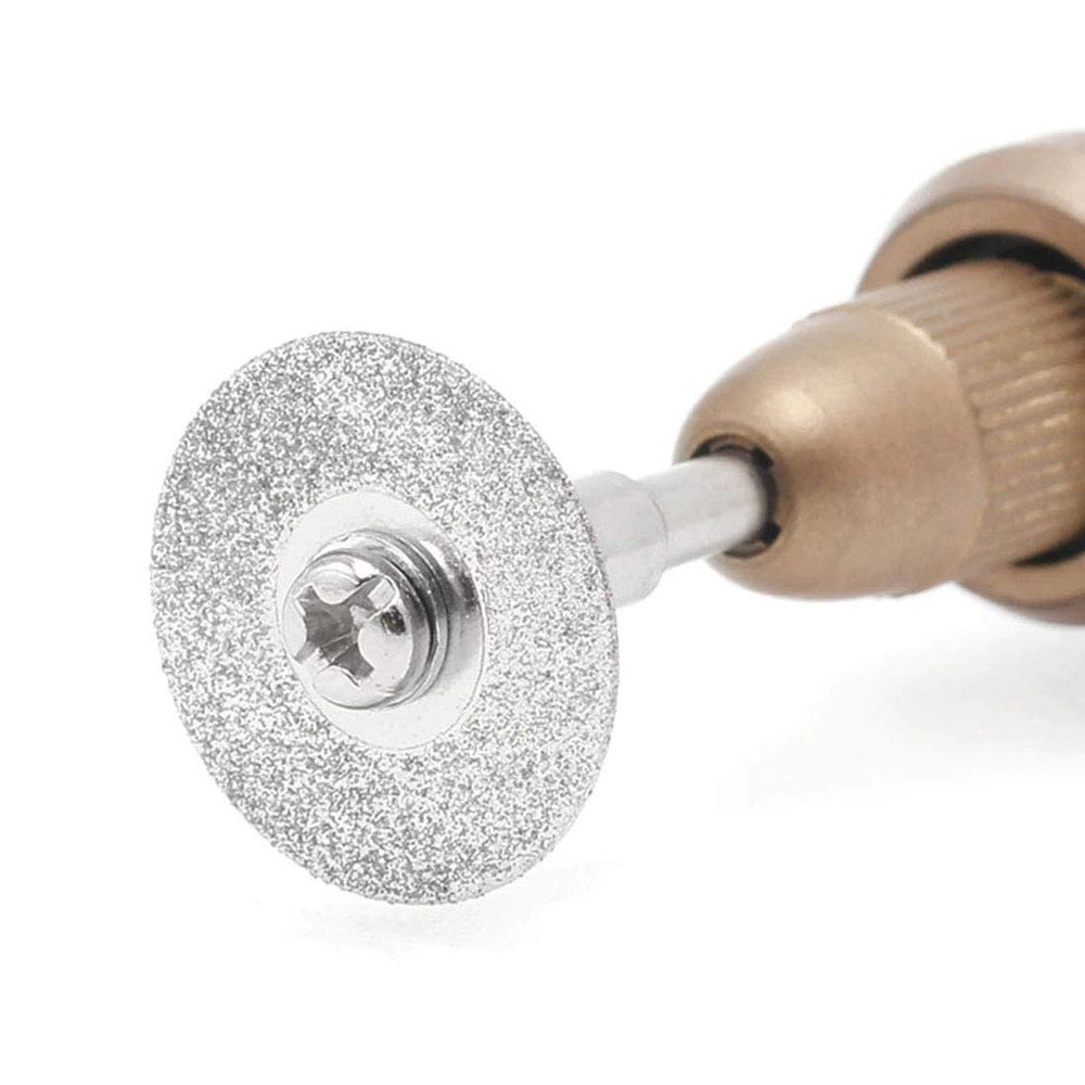 DIY Crafts Pack of 2 Pcs,35mm, 35mm Silver Colour Multi Utility, 35mm Diamonte Cutting Discs Drill Bit Shank for Rotary Tool Bl(Pack of 2 Pcs,35mm, 35mm Silver Colour Multi Utility)