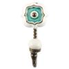 Indianshelf HandCrafted Ceramic Unique Utility Holder Wall Hooks Coat Key Hat Mug Kitchen Utensils Hanging(5 Inches/Sea Green)-Packof 2 view 3