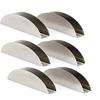 Dynore Stainless Steel Set of 6 Half Moon Napkin/Tissue Holder view 3