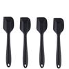 P-Plus International Silicone Spatula 446F Heat Resistan Spatulas with Steel Core Kitchen Utensils Non-Stick for Cooking, Baking and Mixing (D Set of 4(20.6 Cm), Black) view 1