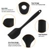 P-Plus International Silicone Spatula 446F Heat Resistan Spatulas with Steel Core Kitchen Utensils Non-Stick for Cooking, Baking and Mixing (D Set of 4(20.6 Cm), Black) view 4