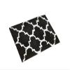 AEROHAVEN Glorious Super Soft Microfiber Abstract Moroccan Designer Anti Slip Bathmat (Black, 50 cm x 80 cm) view 2