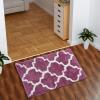 AEROHAVEN Glorious Super Soft Microfiber Abstract Moroccan Designer Anti Slip Bathmat (Wine, 50 cm x 80 cm) view 1