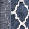 AEROHAVEN Glorious Super Soft Microfiber Abstract Moroccan Designer Anti Slip Bathmat (Blue, 50 cm x 80 cm) view 3