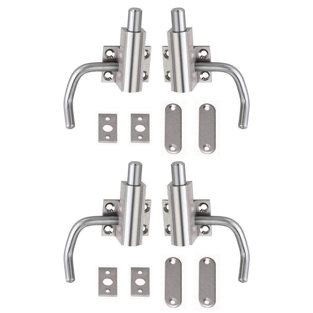 Atlantic Heavy Cam Bolt | Automatic Tower Bolt, Door Latch for Home and Offices Doors and Windows, Tower Bolt for Main Door and Bathroom, Easy to Fit (Fully Brass, S.S. Finish, Pack of 4 Piece)