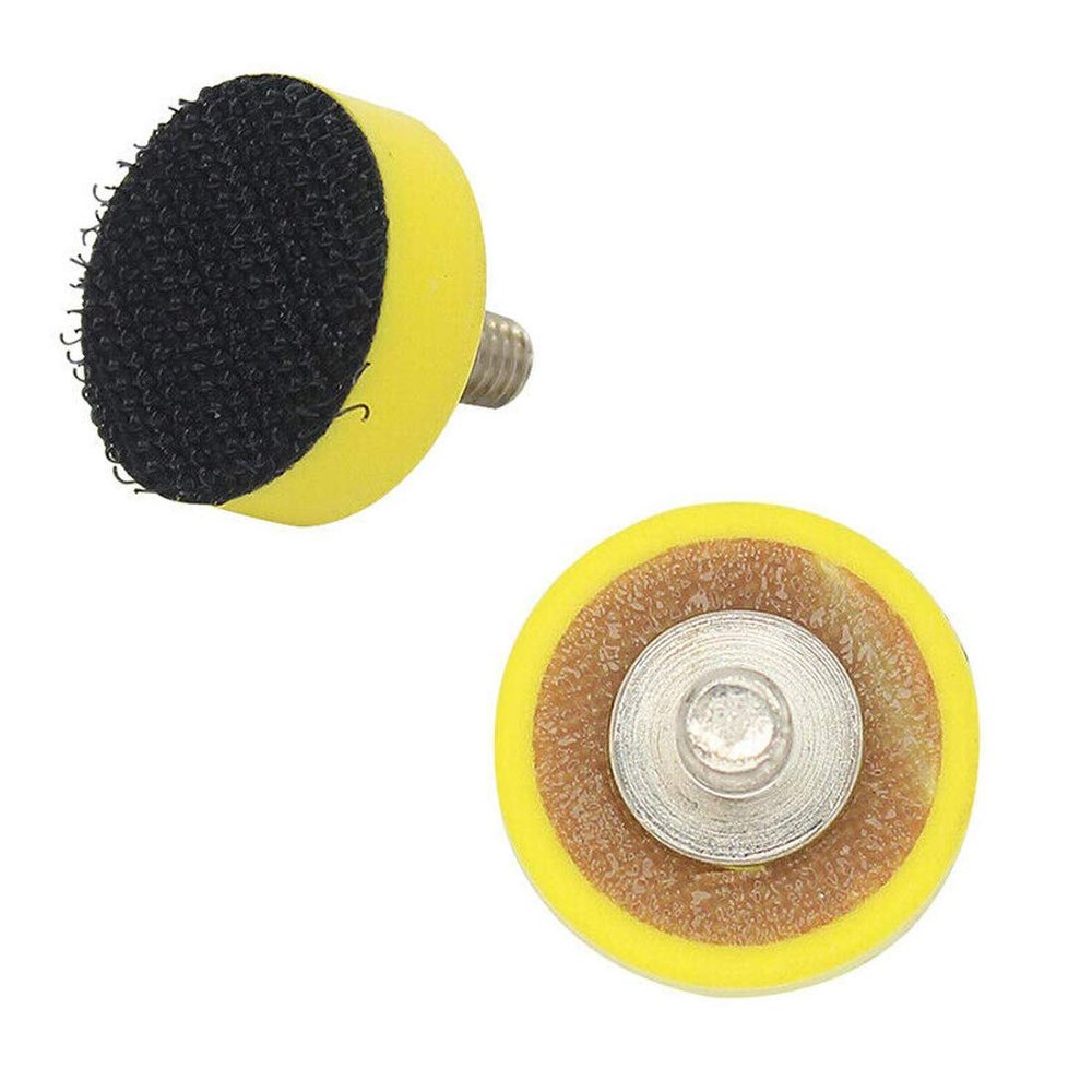 DIY Crafts Pack Of 2 Pcs 1" inch Disc Pad, Silver/Yellow/Black, Hook & Loop, 25mm 1"inch Hook & Loop 1" Disc (Pack Of 2 Pcs 1" inch Disc Pad, Silver/Yellow/Black, Hook & Loop)