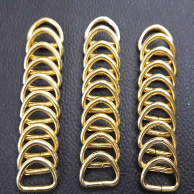 Tia Gold Tone Small D-Ring for Purse Making, Hanging & Decorative Accessories-25Pcs (18mm)