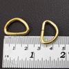 Tia Gold Tone Small D-Ring for Purse Making, Hanging & Decorative Accessories-25Pcs (18mm) view 3