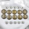 Reena Imported 30 pc Set No-Sew Metal Pattern Tack Snap Jeans Buttons 100% Copper Metal Color (30) view 3