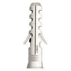LOVELY Nylon Sleeve/Wall Plug (8X50 mm, White, 100 Pieces)