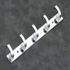 iSTAR Stainless Steel 5 Pin Bathroom Cloth Hooks Hanger Door Wall Bedroom Bathroom Robe Hooks Rail for Hanging Keys, Clothes, Towel Steel Hook (Pack of 4, Silver) view 2