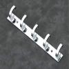 iSTAR Stainless Steel 5 Pin Bathroom Cloth Hooks Hanger Door Wall Bedroom Bathroom Robe Hooks Rail for Hanging Keys, Clothes, Towel Steel Hook (Pack of 4, Silver) view 3