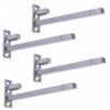 Atlantic Adjustable Stainless Steel F Type Glass Shelf Bracket 10 inch ( Stainless Steel, Silver Matt Finish, Adjustable 6/8/10/12 mm, Pack of 4 Piece ) view 1