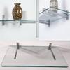 Atlantic Adjustable Stainless Steel F Type Glass Shelf Bracket 10 inch ( Stainless Steel, Silver Matt Finish, Adjustable 6/8/10/12 mm, Pack of 4 Piece ) view 4