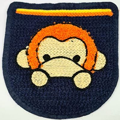 REENA Embroidered Monkey Towel New Sew on Patches Combo for Clothes Jackets Pants Jeans Bags Boutique Multicolour Different Embroidery Stitching Patches (Monkey Towel New)