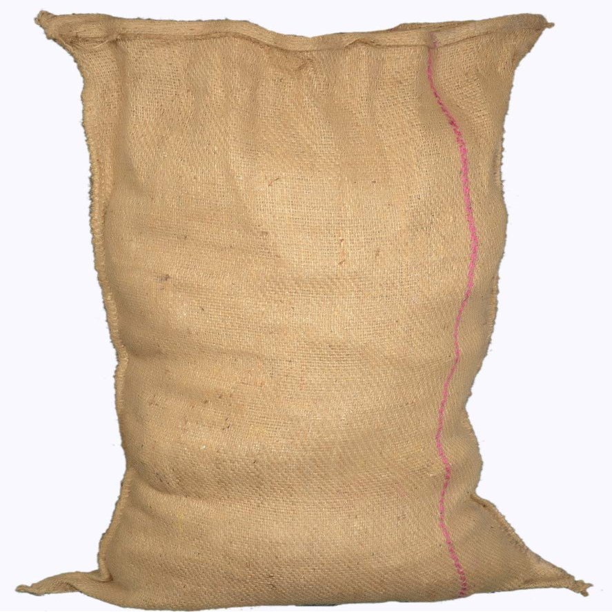 THE ANTILLES FABRICS Jute Jute Gunny Bag, Empty Potato Sack, Bora, Bori, Katti, Packet for Packing Food Grains Capacity 50, Set Of 3 Pieces, Beige
