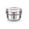 HAZEL Steel Tiffin Box for Office | 500 ml Stainless Steel Lunch Box with Inner Plate | Traditional Glossy Finish Steel Dabba | Compact Leak-Resistant Box view 1