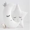 The Purple Tree Velvet Cute Silver Moon and Star Crib Cushion Set for Babies - (Silver, 16x16 inch) Pack of 2 view 1