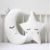 The Purple Tree Velvet Cute Silver Moon and Star Crib Cushion Set for Babies - (Silver, 16x16 inch) Pack of 2 view 2