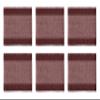 GLEAM Dining Table Mats 6 Piece Machine Washable (Coffee & White) 13 x 19 inch view 1