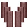 GLEAM Dining Table Mats 6 Piece Machine Washable (Coffee & White) 13 x 19 inch view 3