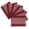 GLEAM Dining Table Mats 6 Piece Machine Washable (Maroon & White) 13 x 19 inch view 2