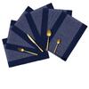 GLEAM Dining Table Mats 6 Piece Machine Washable (Blue & White) 13 x 19 Inch view 2