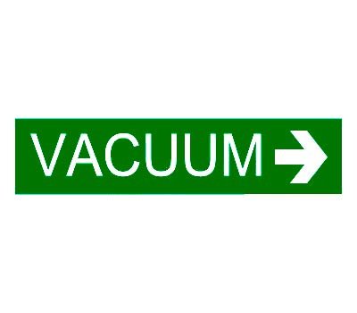 Vacuum Right ARROWsign Board Water Proof singnature Board (Waterproof Sticker)