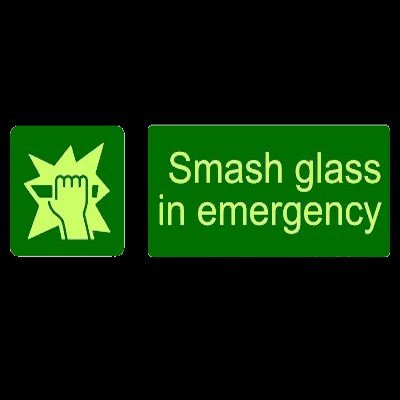 Smash Glass in EMERGENCYsign Board Water Proof singnature Board Water Proof Night(Illuminating Glow Sun Sheet)