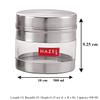HAZEL Stainless Steel Transparent Wide Mouth See Through Container, Silver, 1 PC, 500 Ml view 2