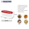 Cutting EDGE 525ml Modular Plastic Container Set of 4, BPA-Free & Leak-Proof, Stackable & Nestable, Reusable Food Organizers For Kitchen, Pantry, Fridge & Meal Prep (Cherry Red) view 4
