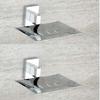 iSTAR Chrome Finish Stainless Steel Square Soap Dish Holder for Bathroom and Kitchen Soap Case (Single)(Pack of 2, Silver) view 1