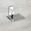 iSTAR Chrome Finish Stainless Steel Square Soap Dish Holder for Bathroom and Kitchen Soap Case (Single)(Pack of 2, Silver) view 3