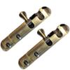 RiseOm Brass Tower Bolt/Sliding Latch Lock Capsule Design (Pack of 4, Antique-6 inch) view 2
