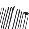 worison Wood 12 Pc Black Mix Synthetic Hair Paintbrush Set For Watercolor And Acrylic Painting view 2