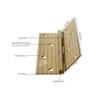 Atlantic Heavy Window Door Hinges 4 Inch x 14 Gauge/2 MM Thickness Home/Office/Hotel for Main Window Door/Bedroom/Kitchen/Bathroom Premium Stainless Steel Welded Head, Antique Finish, Pack of 4 Pcs view 4
