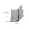 Atlantic Window Door Hinges 4 Inch x 14 Gauge/2 MM Thickness, Premium Stainless Steel Welded Head, Matt Finish, Pack of 4 Pcs view 4