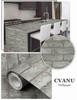 KREEPO Light Grey Bricks Self Adhesive Wallpaper (Multicolor 12''x150'' Inch) view 4