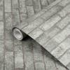CVANU Vinyl Self Adhesive Light Grey Bricks Wallpaper, 12 x 175 Inch view 1