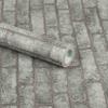CVANU Vinyl Self Adhesive Light Grey Bricks Wallpaper, 12 x 175 Inch view 2