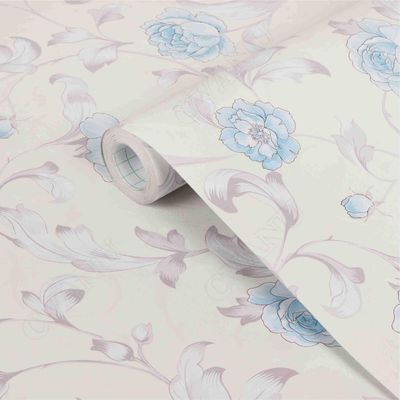 KREEPO Vinyl Self Adhesive Waterproof Flower Pattern Wallpaper, 12 x 150 Inch