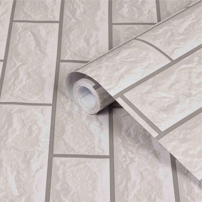 KREEPO Vinyl Self Adhesive Bricks Wallpaper, 12 x 150 Inch